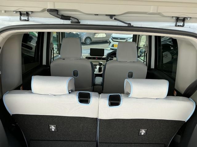 ムーヴキャンバスストライプスGターボ/当店試乗車/198キロ一年保証・走行距離無制限 走行198キロ ディスプレイオーディオ バックカメラ サイドエアバック クリアランスソナー オートライト LEDヘッドライト シートヒーター 両側電動スライドドア(埼玉県)の中古車