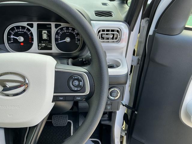 ムーヴキャンバスストライプスGターボ/当店試乗車/198キロ一年保証・走行距離無制限 走行198キロ ディスプレイオーディオ バックカメラ サイドエアバック クリアランスソナー オートライト LEDヘッドライト シートヒーター 両側電動スライドドア(埼玉県)の中古車