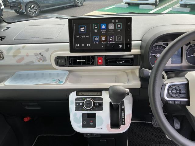 ムーヴキャンバスストライプスGターボ/当店試乗車/198キロ一年保証・走行距離無制限 走行198キロ ディスプレイオーディオ バックカメラ サイドエアバック クリアランスソナー オートライト LEDヘッドライト シートヒーター 両側電動スライドドア(埼玉県)の中古車