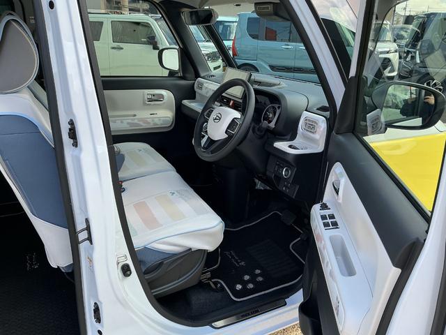 ムーヴキャンバスストライプスGターボ/当店試乗車/198キロ一年保証・走行距離無制限 走行198キロ ディスプレイオーディオ バックカメラ サイドエアバック クリアランスソナー オートライト LEDヘッドライト シートヒーター 両側電動スライドドア(埼玉県)の中古車