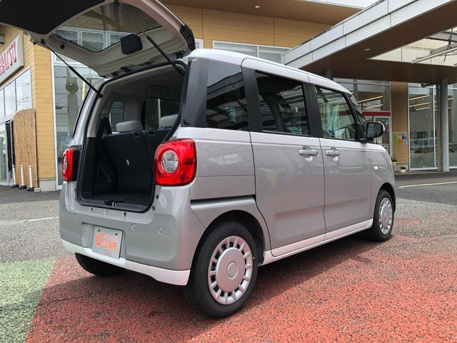 ムーヴキャンバスストライプスＸ　走行５０４１キロ／両側電動スライドドア１年保証距離無制限　走行距離５０４１キロ　フロアマット　サイドエアバッグ　クリアランスソナー　アイドリングストップ　両側電動スライドドア　オート格納式ドアミラー　キーフリー（埼玉県）の中古車