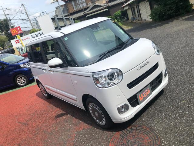 ムーヴキャンバスセオリーＧ　走行４５１キロ／ＬＥＤヘッドランプ／シートヒータ１年保証距離無制限　走行距離４５１キロ　フロアマット　サイドエアバッグ　ＬＥＤヘッドランプ　アイドリングストップ　シートヒーター　両側電動スライドドア　オート格納式ドアミラー　電動パーキングブレーキ（埼玉県）の中古車