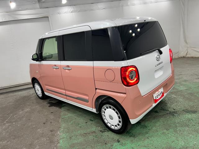 ムーヴキャンバスストライプスGターボ 走行320キロ/ディスプレイオーディオ一年保証・走行距離無制限 走行320キロ ディスプレイオーディオ バックカメラ サイドエアバック クリアランスソナー オートライト LEDヘッドライト シートヒーター 両側電動スライドドア(埼玉県)の中古車