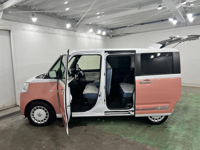 ムーヴキャンバスストライプスGターボ 走行320キロ/ディスプレイオーディオ一年保証・走行距離無制限 走行320キロ ディスプレイオーディオ バックカメラ サイドエアバック クリアランスソナー オートライト LEDヘッドライト シートヒーター 両側電動スライドドア(埼玉県)の中古車