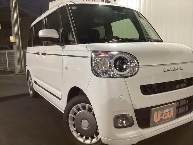 ムーヴキャンバスセオリーＧターボ　純正フルセグナビ／パノラマモニター１年保証距離無制限　純正フルセグナビ　パノラマモニター　純正マット　サイドエアバッグ　ＬＥＤヘッドランプ　アイドリングストップ　シートヒーター　プッシュボタンスタート　オート格納式ドアミラー（埼玉県）の中古車