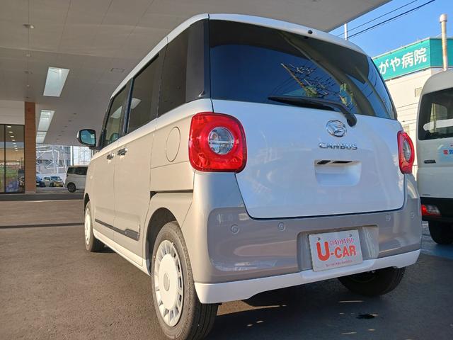 ムーヴキャンバスストライプスGターボ/純正ナビ/デモカーUP/バックカメラ付1年保証距離無制限 走行距離1987キロ カーナビ サイドエアバッグ LEDヘッドランプ アイドリングストップ シートヒーター 両側電動スライドドア オート格納式ドアミラー 電動パーキングブレーキ(埼玉県)の中古車