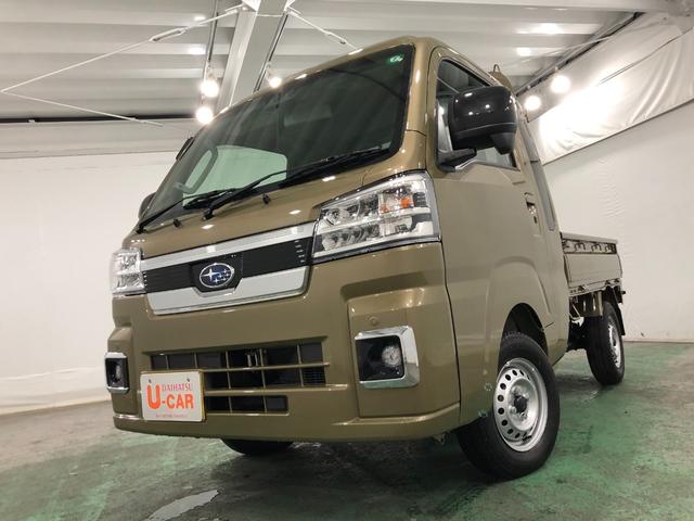 サンバートラックグランドキャブ　４ＷＤ　走行距離１３キロ　大型荷台作業灯１年保証距離無制限　走行距離１３キロ　４ＷＤ　大型荷台作業灯　オートライト　ＬＥＤヘッドランプ　アイドリングストップ　プッシュボタンスタート（埼玉県）の中古車