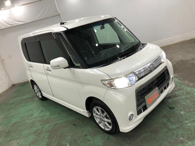 タントカスタムＸ　　車検整備付／ＨＩＤライト／ナビ／ＴＶ／ドラレコ１年保証距離無制限　走行距離５６６４５キロ　純正カーペットマット　ナビ　ＴＶ　ＤＶＤ再生可　ドライブレコーダー　ＨＩＤヘッドライト　ベンチシート　パワースライドドア　エアコン　スマートキー（埼玉県）の中古車
