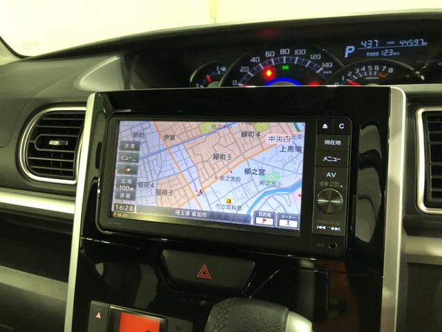 タントカスタムＲＳ　走行距離４４５９７キロ／フルセグナビ／マット１年保証距離無制限　走行距離４４５９７キロ　フルセグナビ　バックカメラ　ブルートゥース　純正カーペットマット　助手席エアバッグ　ＬＥＤヘッドランプ　アイドリングストップ　両側電動スライドドア（埼玉県）の中古車