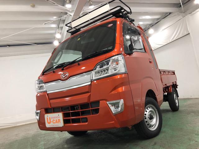 ハイゼットトラックジャンボＳＡIIIｔ　４ＷＤ／ＭＴ車／走行距離１９５９１キロ１年保証距離無制限　走行１９５９１キロ　４ＷＤ　ＭＴ　ルーフキャリア　Ｃソナー　オートライト　ＬＥＤヘッドランプ　助手席エアバック　純正マット　パワーウィンドウ　５速マニュアル　横滑り防止システム（埼玉県）の中古車