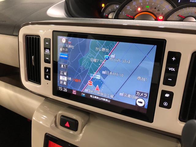 ムーヴキャンバスＧメイクアップＶＳ　ＳＡIII走行距離３７７００キロ／ナビ１年保証距離無制限　走行距離３７７００キロ　純正カーペットマット　ナビ　ＴＶ　ドライブレコーダー　全周囲カメラ　ＬＥＤオートライト　オートマチックハイビーム　シートヒーター　パワースライドドア（埼玉県）の中古車