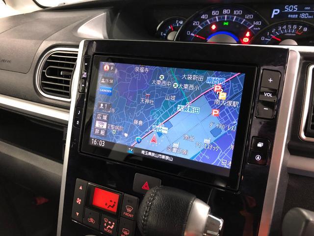 タントカスタムＲＳ　トップエディションＳＡII　ナビ／バックカメラ１年保証距離無制限　走行距離５３０２１キロ　純正フルセグナビ　バックカメラ　ＥＴＣ　ブルートゥース　純正マット　エアバッグ　ＬＥＤヘッドランプ　アイドリングストップ　両側電動スライドドア　キーフリー（埼玉県）の中古車