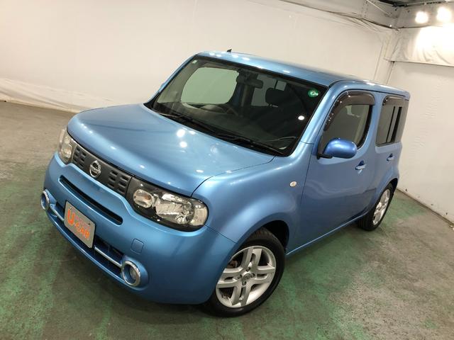 キューブ１５Ｇ　車検整備付／走行２２１２１キロ／ナビバックカメラ１年保証距離無制限付き　オートエアコン　ナビバックカメラ　キーフリー　純正フロアマット　ベンチシート　純正リアスモークガラス　純正アルミホイール（埼玉県）の中古車