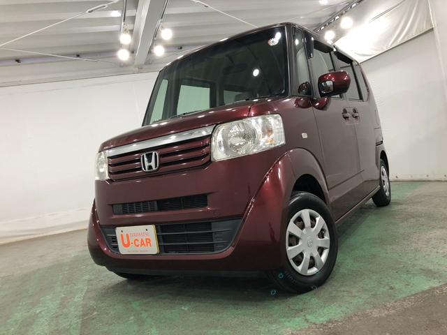 Ｎ−ＢＯＸＧ・Ｌパッケージ　車検整備付／走行距離８７９５７キロ１年保証距離無制限　走行距離８７９５７キロ　車検整備付　純正カーペットマット　助手席エアバッグ　ベンチシート　バイザー　片側電動スライドドア　マニュアルエアコン（埼玉県）の中古車