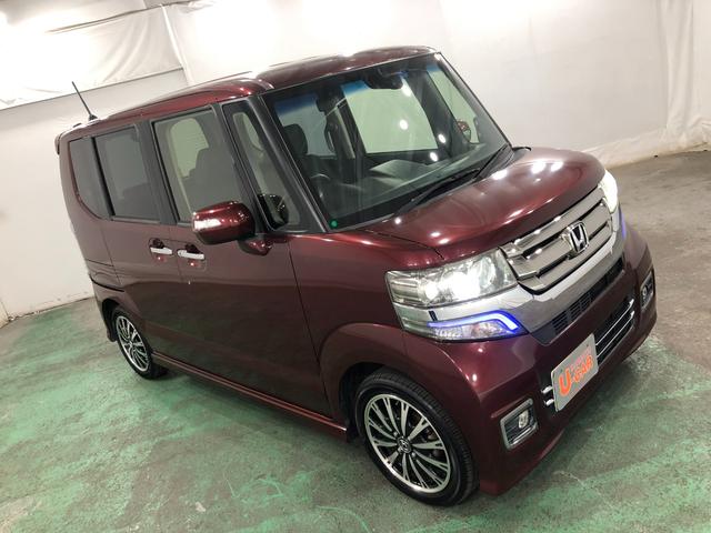 Ｎ−ＢＯＸカスタムＧ・ターボＬパッケージ　走行距離５６５４９キロ／ナビ／マット１年保証距離無制限　走行距離５６５４９キロ　ワンセグナビ　バックカメラ　ブルートゥース　純正マット　サイドエアバッグ　オートライト　ＨＩＤヘッドランプ　両側電動スライドドア　電動格納式ドアミラー（東京都）の中古車