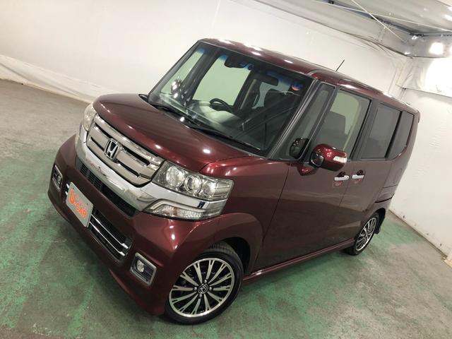 Ｎ−ＢＯＸカスタムＧ・ターボＬパッケージ　走行距離５６５４９キロ／ナビ／マット１年保証距離無制限　走行距離５６５４９キロ　ワンセグナビ　バックカメラ　ブルートゥース　純正マット　サイドエアバッグ　オートライト　ＨＩＤヘッドランプ　両側電動スライドドア　電動格納式ドアミラー（東京都）の中古車