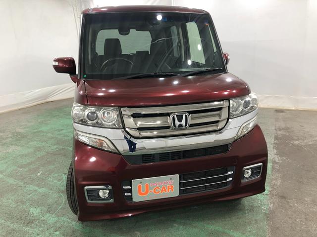 Ｎ−ＢＯＸカスタムＧ・ターボＬパッケージ　走行距離５６５４９キロ／ナビ／マット１年保証距離無制限　走行距離５６５４９キロ　ワンセグナビ　バックカメラ　ブルートゥース　純正マット　サイドエアバッグ　オートライト　ＨＩＤヘッドランプ　両側電動スライドドア　電動格納式ドアミラー（東京都）の中古車