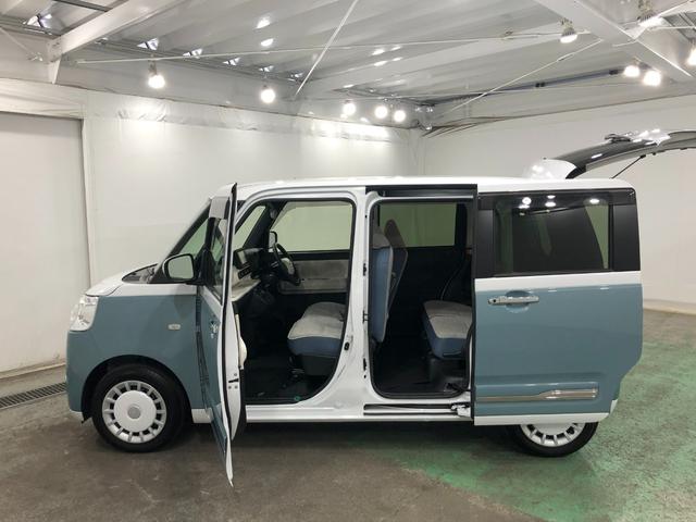ムーヴキャンバスストライプスＧターボ　走行距離８７８２キロ／ナビ／ドラレコ１年保証距離無制限　走行距離８７８２キロ　純正フルセグナビ　バックカメラ　ドラレコ　純正マット　サイドエアバッグ　ＬＥＤヘッドランプ　アイドリングストップ　シートヒーター　両側電動スライドドア（埼玉県）の中古車