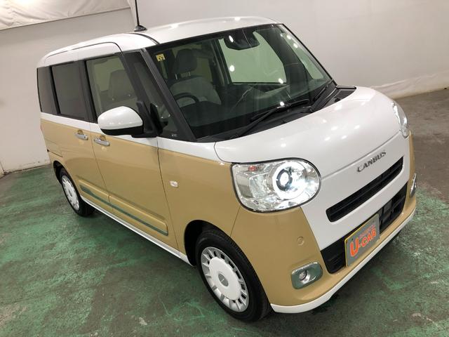 ムーヴキャンバスストライプスＧ　走行７２２０キロ／フルセグナビ／バックカメラ１年保証距離無制限　走行距離７２２０キロ　フルセグナビ　バックカメラ　ブルートゥース　純正マット　サイドエアバッグ　ＬＥＤヘッドランプ　アイドリングストップ　シートヒーター　両側電動スライドドア（埼玉県）の中古車