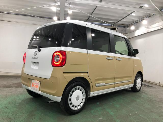ムーヴキャンバスストライプスＧ　走行７２２０キロ／フルセグナビ／バックカメラ１年保証距離無制限　走行距離７２２０キロ　フルセグナビ　バックカメラ　ブルートゥース　純正マット　サイドエアバッグ　ＬＥＤヘッドランプ　アイドリングストップ　シートヒーター　両側電動スライドドア（埼玉県）の中古車