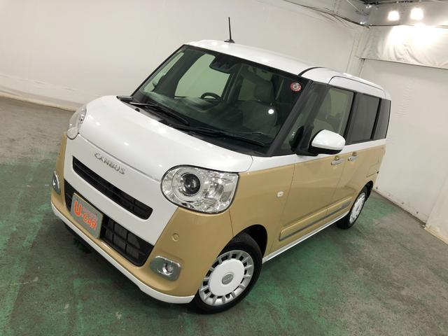 ムーヴキャンバスストライプスＧ　走行７２２０キロ／フルセグナビ／バックカメラ１年保証距離無制限　走行距離７２２０キロ　フルセグナビ　バックカメラ　ブルートゥース　純正マット　サイドエアバッグ　ＬＥＤヘッドランプ　アイドリングストップ　シートヒーター　両側電動スライドドア（埼玉県）の中古車