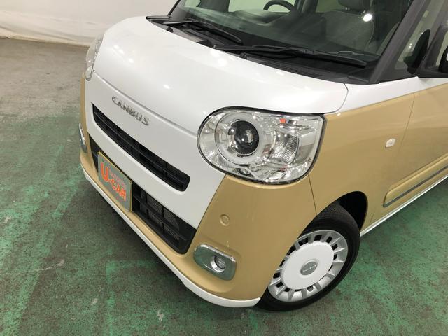 ムーヴキャンバスストライプスＧ　走行７２２０キロ／フルセグナビ／バックカメラ１年保証距離無制限　走行距離７２２０キロ　フルセグナビ　バックカメラ　ブルートゥース　純正マット　サイドエアバッグ　ＬＥＤヘッドランプ　アイドリングストップ　シートヒーター　両側電動スライドドア（埼玉県）の中古車