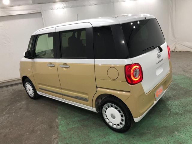 ムーヴキャンバスストライプスＧ　走行距離６９１８キロ／ナビ／バックカメラ一年保証・走行距離無制限　フルセグナビ　バックカメラ　純正マット　サイドエアバック　クリアランスソナー　オートライト　ＬＥＤヘッドライト　ベンチシート　シートヒーター　両側電動スライドドア（埼玉県）の中古車