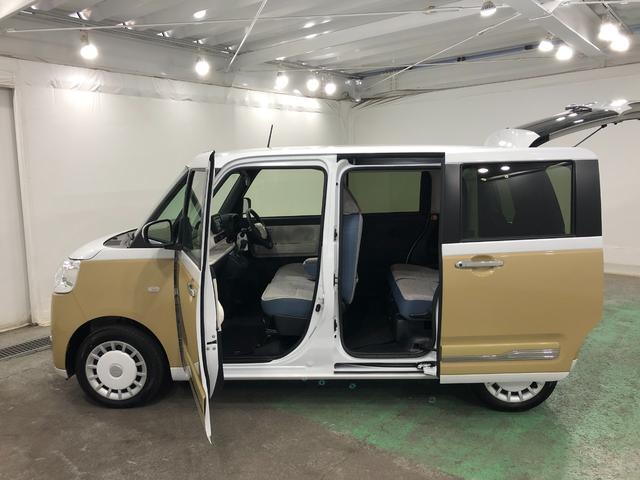 ムーヴキャンバスストライプスＧ　走行距離６９１８キロ／ナビ／バックカメラ一年保証・走行距離無制限　フルセグナビ　バックカメラ　純正マット　サイドエアバック　クリアランスソナー　オートライト　ＬＥＤヘッドライト　ベンチシート　シートヒーター　両側電動スライドドア（埼玉県）の中古車