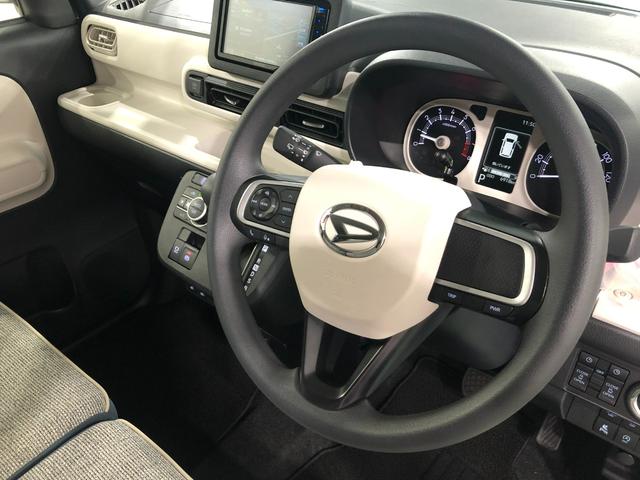ムーヴキャンバスストライプスＧ　走行距離６９１８キロ／ナビ／バックカメラ一年保証・走行距離無制限　フルセグナビ　バックカメラ　純正マット　サイドエアバック　クリアランスソナー　オートライト　ＬＥＤヘッドライト　ベンチシート　シートヒーター　両側電動スライドドア（埼玉県）の中古車