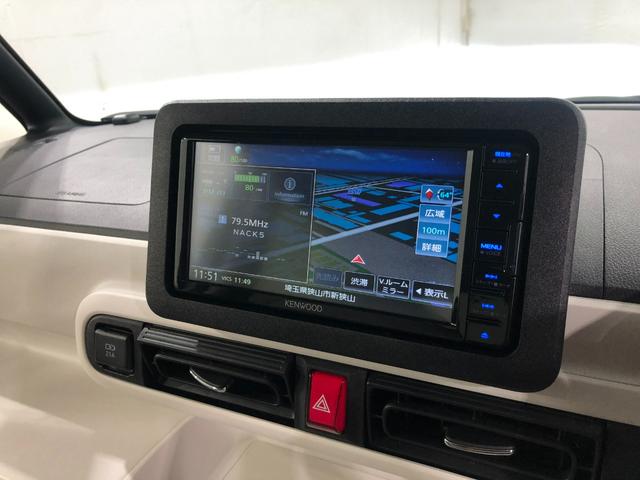 ムーヴキャンバスストライプスＧ　走行距離６９１８キロ／ナビ／バックカメラ一年保証・走行距離無制限　フルセグナビ　バックカメラ　純正マット　サイドエアバック　クリアランスソナー　オートライト　ＬＥＤヘッドライト　ベンチシート　シートヒーター　両側電動スライドドア（埼玉県）の中古車