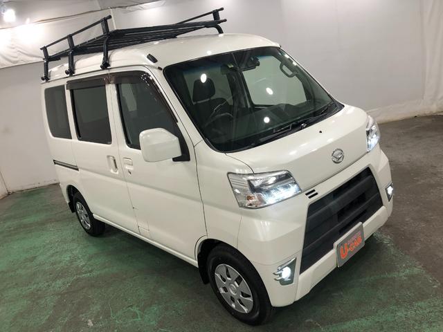 ハイゼットカーゴクルーズＳＡIII　ルーフキャリア／走行７４２０５キロ／ナビ１年保証距離無制限　走行距離７４２０５キロ　純正フルセグナビ　バックカメラ　ブルートゥース　ドラレコ　純正フロアマット　ＬＥＤヘッドランプ　アイドリングストップ　両側スライドドア　キーレスエントリー（埼玉県）の中古車