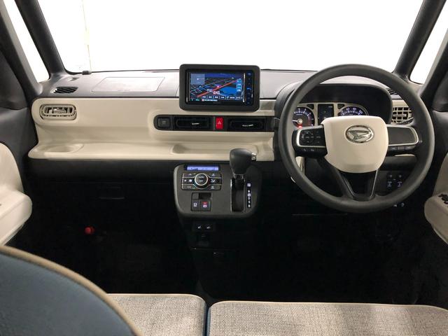 ムーヴキャンバスストライプスＧ　走行８０３７キロ／フルセグナビ／バックカメラ１年保証距離無制限　走行距離８０３７キロ　フルセグナビ　バックカメラ　ブルートゥース　純正マット　サイドエアバッグ　ＬＥＤヘッドランプ　アイドリングストップ　シートヒーター　両側電動スライドドア（埼玉県）の中古車