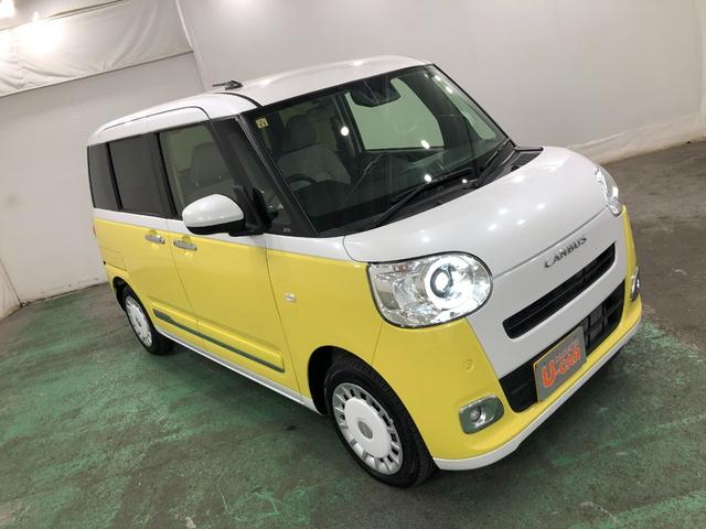 ムーヴキャンバスストライプスＧ　走行１２１キロ／フルセグナビ／ドラレコ１年保証距離無制限　走行距離１２１キロ　フルセグナビ　バックカメラ　ドラレコ　純正マット　サイドエアバッグ　ＬＥＤヘッドランプ　アイドリングストップ　シートヒーター　両側電動スライドドア　キーフリー（埼玉県）の中古車