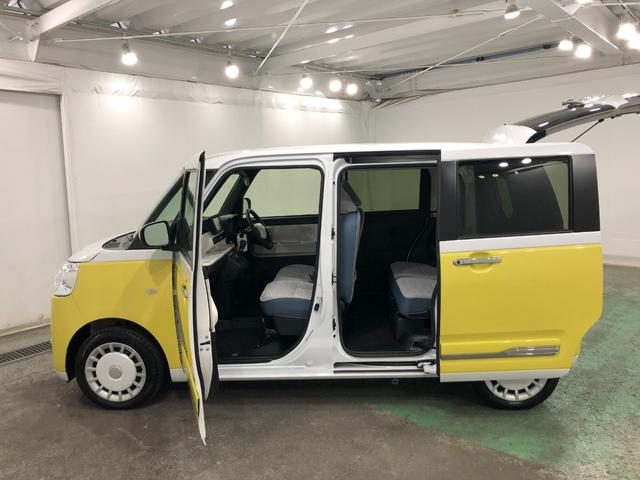 ムーヴキャンバスストライプスＧ　走行１２１キロ／フルセグナビ／ドラレコ１年保証距離無制限　走行距離１２１キロ　フルセグナビ　バックカメラ　ドラレコ　純正マット　サイドエアバッグ　ＬＥＤヘッドランプ　アイドリングストップ　シートヒーター　両側電動スライドドア　キーフリー（埼玉県）の中古車