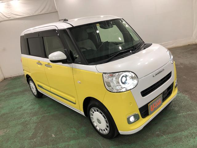 ムーヴキャンバスストライプスＧターボ　走行２６０３５キロ／純正大画面ナビ一年保証・走行距離無制限　走行距離２６０３５キロ　フルセグナビ　ブルートゥース　バックカメラ　ドラレコ　クリアランスソナー　オートライト　ＬＥＤヘッドライト　シートヒーター　両側電動スライドドア（埼玉県）の中古車
