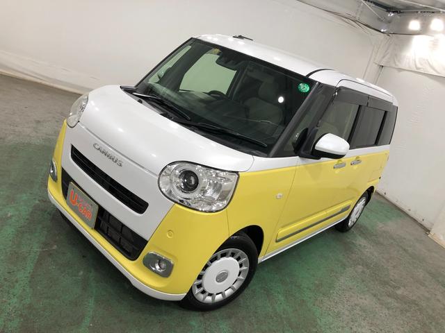 ムーヴキャンバスストライプスＧターボ　走行２６０３５キロ／純正大画面ナビ一年保証・走行距離無制限　走行距離２６０３５キロ　フルセグナビ　ブルートゥース　バックカメラ　ドラレコ　クリアランスソナー　オートライト　ＬＥＤヘッドライト　シートヒーター　両側電動スライドドア（埼玉県）の中古車