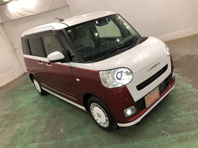 ムーヴキャンバスストライプスＧターボ　走行８９３１キロ／純正ナビ／ドラレコ１年保証距離無制限　走行距離８９３１キロ　純正フルセグナビ　バックカメラ　ドラレコ　純正マット　サイドエアバッグ　ＬＥＤヘッドランプ　シートヒーター　両側電動スライドドア　オート格納式ドアミラー（埼玉県）の中古車
