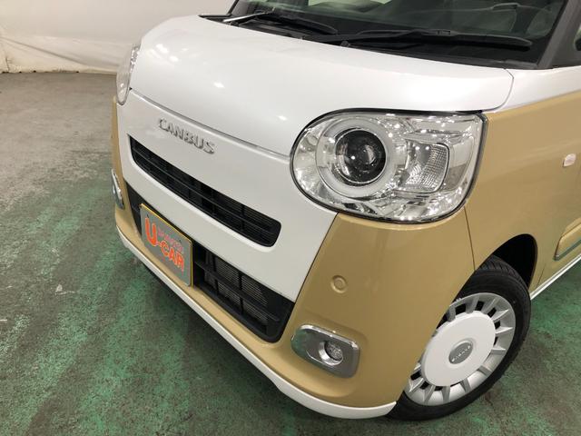 ムーヴキャンバスストライプスＧ　走行１３８５４キロ／ナビ／ドラレコ／ＥＴＣ一年保証・走行距離無制限走行　走行１３８５４キロ　フルセグナビ　ブルートゥース　バックカメラ　ドラレコ　サイドエアバック　クリアランスソナー　オートライト　ＬＥＤヘッドライト　両側電動スライドドア（埼玉県）の中古車