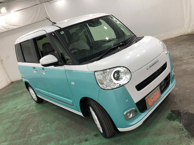 ムーヴキャンバスストライプスＧ　走行２８３５キロ／新品ナビ／バックカメラ１年保証距離無制限　走行２８３５キロ　フルセグナビ　ブルートゥース　純正マット　サイドエアバッグ　ＬＥＤヘッドランプ　アイドリングストップ　シートヒーター　両側電動スライドドア　オート格納式ドアミラー（埼玉県）の中古車