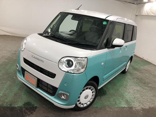 ムーヴキャンバスストライプスＧ　走行２８３５キロ／新品ナビ／バックカメラ１年保証距離無制限　走行２８３５キロ　フルセグナビ　ブルートゥース　純正マット　サイドエアバッグ　ＬＥＤヘッドランプ　アイドリングストップ　シートヒーター　両側電動スライドドア　オート格納式ドアミラー（埼玉県）の中古車