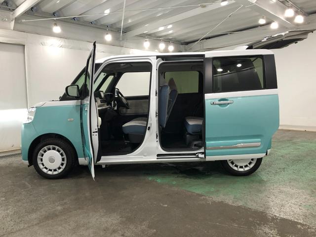 ムーヴキャンバスストライプスＧ　走行２８３５キロ／新品ナビ／バックカメラ１年保証距離無制限　走行２８３５キロ　フルセグナビ　ブルートゥース　純正マット　サイドエアバッグ　ＬＥＤヘッドランプ　アイドリングストップ　シートヒーター　両側電動スライドドア　オート格納式ドアミラー（埼玉県）の中古車