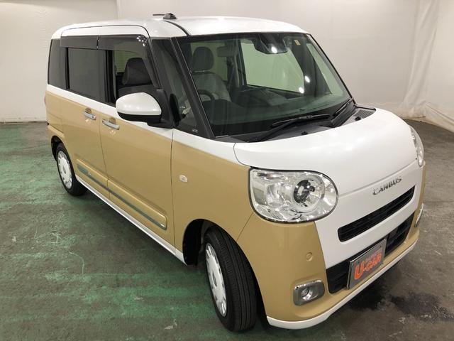 ムーヴキャンバスストライプスＧ　走行９５５１キロ／ディスプレイオーディオ一年保証・走行距離無制限　走行９５５１キロ　ディスプレイオーディオ　ブルートゥース　バックカメラ　ドラレコ　クリアランスソナー　オートライト　ＬＥＤヘッドライト　両側電動スライドドア　シートヒーター（埼玉県）の中古車