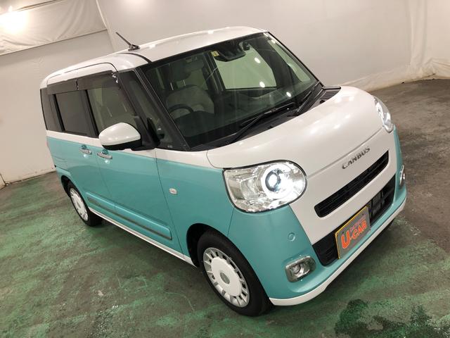 ムーヴキャンバスストライプスG 走行12796キロ/純正ナビ/ドラレコ一年保証・走行距離無制限 走行12796キロ フルセグナビ ブルートゥース 全周囲カメラ ドラレコ クリアランスソナー 両側電動スライドドア シートヒーター LEDヘッドライト オートライト(埼玉県)の中古車