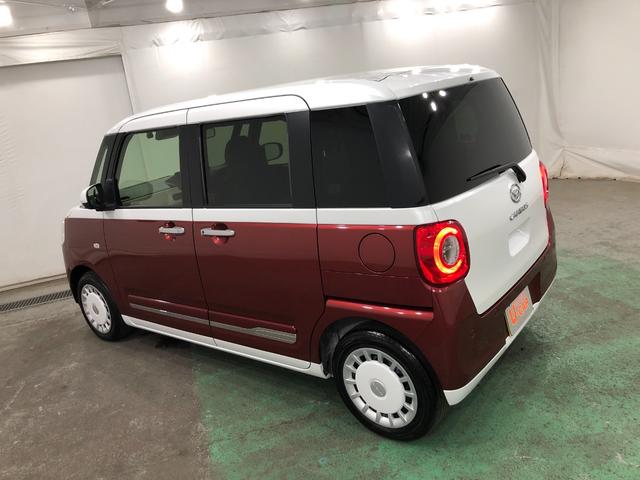 ムーヴキャンバスストライプスＧターボ　走行８１００キロ／車検整備付／純正ナビ一年保証・走行距離無制限　走行８１００キロ　フルセグナビ　ブルートゥース　全周囲カメラ　ドラレコ　サイドエアバック　クリアランスソナー　ＬＥＤヘッドライト　両側電動スライドドア　シートヒーター（埼玉県）の中古車