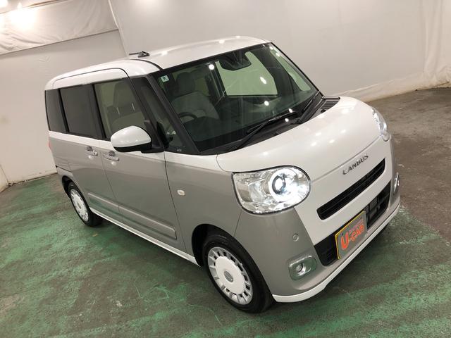 ムーヴキャンバスストライプスＧ　走行３６３３キロ／ナビ／バックカメラ一年保証・走行距離無制限　走行３６３３キロ　フルセグナビ　ブルートゥース　バックカメラ　サイドエアバック　クリアランスソナー　ＬＥＤヘッドライト　シートヒーター　両側電動スライドドア（埼玉県）の中古車