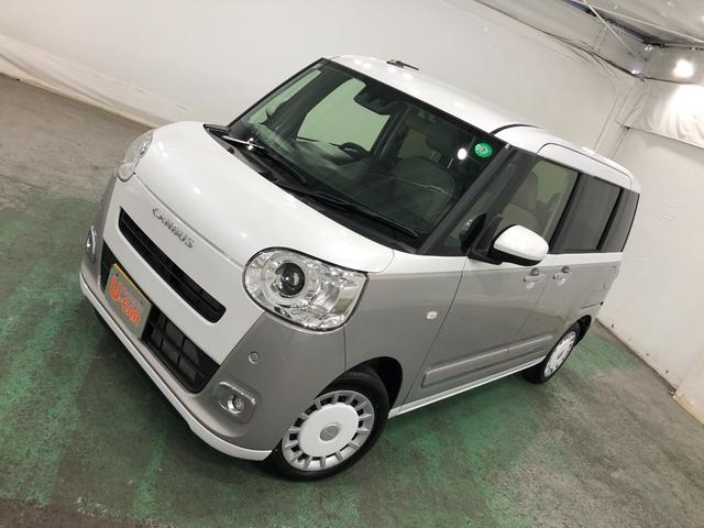 ムーヴキャンバスストライプスＧ　走行３６３３キロ／ナビ／バックカメラ一年保証・走行距離無制限　走行３６３３キロ　フルセグナビ　ブルートゥース　バックカメラ　サイドエアバック　クリアランスソナー　ＬＥＤヘッドライト　シートヒーター　両側電動スライドドア（埼玉県）の中古車