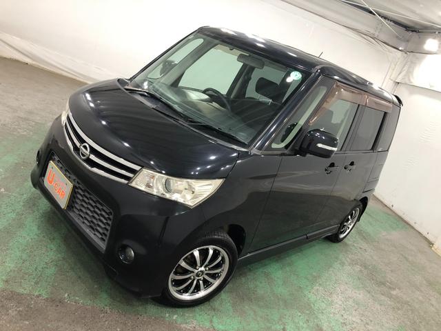 ルークスハイウェイスター　走行７７９６０キロ／ワンセグナビ／マット１年保証距離無制限　走行距離７７９６０キロ　ワンセグナビ　助手席エアバッグ　純正マット　オートライト　ＨＩＤヘッドランプ　片側電動スライドドア　プッシュボタンスタート　電動格納式ドアミラー　キーフリー（埼玉県）の中古車