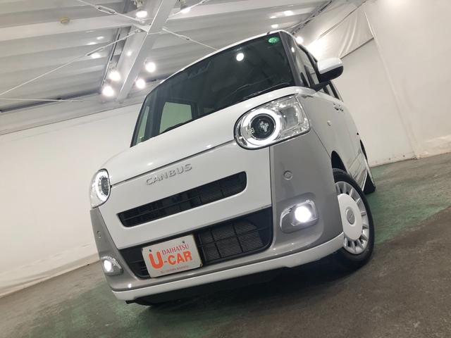ムーヴキャンバスストライプスＧ　走行５１９８キロ／ナビ／全周囲カメラ一年保証・走行距離無制限　走行５１９８キロ　フルセグナビ　ブルートゥース　全周囲カメラ　クリアランスソナー　ＬＥＤヘッドライト　オートライト　シートヒーター　両側電動スライドドア（埼玉県）の中古車