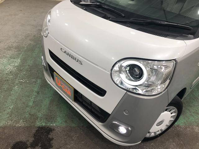 ムーヴキャンバスストライプスＧ　走行５１９８キロ／ナビ／全周囲カメラ一年保証・走行距離無制限　走行５１９８キロ　フルセグナビ　ブルートゥース　全周囲カメラ　クリアランスソナー　ＬＥＤヘッドライト　オートライト　シートヒーター　両側電動スライドドア（埼玉県）の中古車