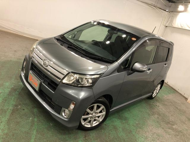 ムーヴカスタム　Ｘ　ＳＡ　雹害／走行２７３５６キロ／ワンセグナビ１年保証距離無制限　走行距離２７３５６キロ　ワンセグナビ　ＤＶＤ再生　純正マット　ＬＥＤヘッドランプ　アイドリングストップ　プッシュボタンスタート　電動格納式ドアミラー　プッシュボタンスタート（埼玉県）の中古車